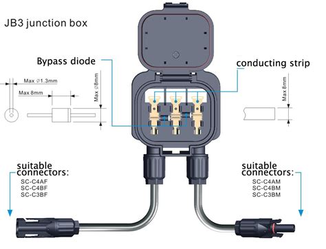 array junction box components|photovoltaic junction box.